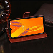 For Wiko Y62 idewei Crazy Horse Texture Horizontal Flip Leather Case with Holder & Card Slots & Wallet(Rose Red)