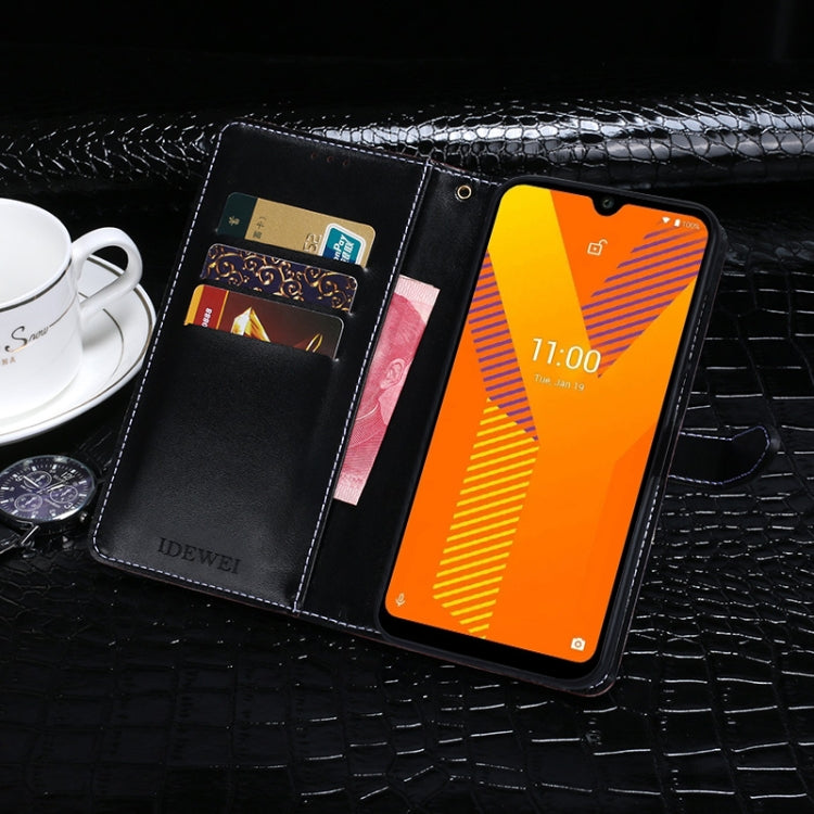For Wiko Y62 idewei Crocodile Texture Horizontal Flip Leather Case with Holder & Card Slots & Wallet(Black)
