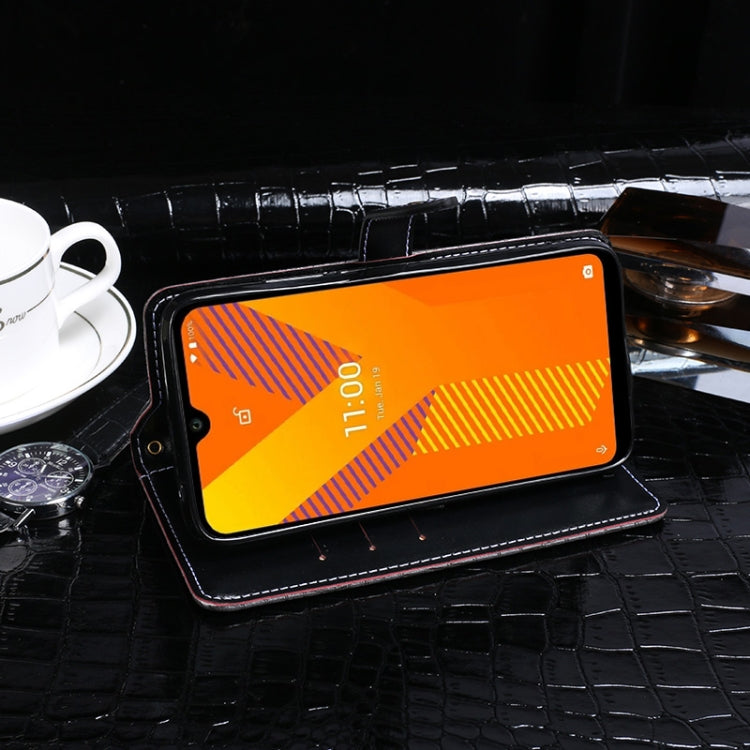 For Wiko Y62 idewei Crocodile Texture Horizontal Flip Leather Case with Holder & Card Slots & Wallet(Black)