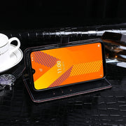 For Wiko Y62 idewei Crocodile Texture Horizontal Flip Leather Case with Holder & Card Slots & Wallet(Dark Blue)