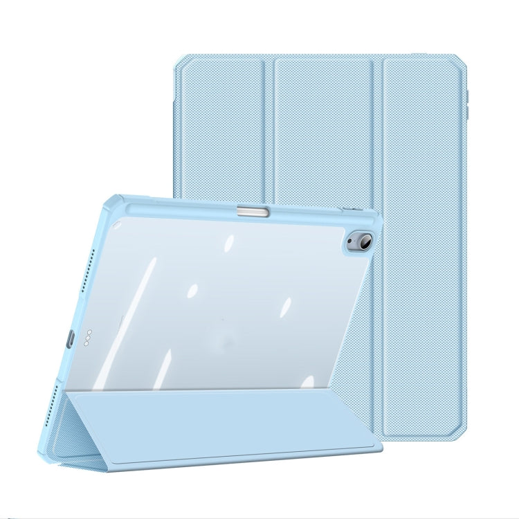 DUX DUCIS TOBY Series Shockproof PU Leather + PC + TPU Flip Smart Case For iPad Air 11 2025 / 2024 / Air 2022 / 2020 10.9(Blue)
