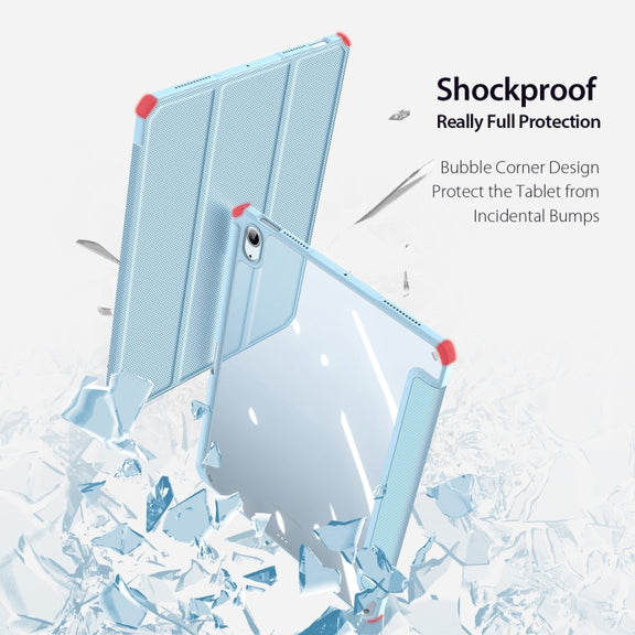 DUX DUCIS TOBY Series Shockproof PU Leather + PC + TPU Flip Smart Case For iPad Air 11 2025 / 2024 / Air 2022 / 2020 10.9(Blue)