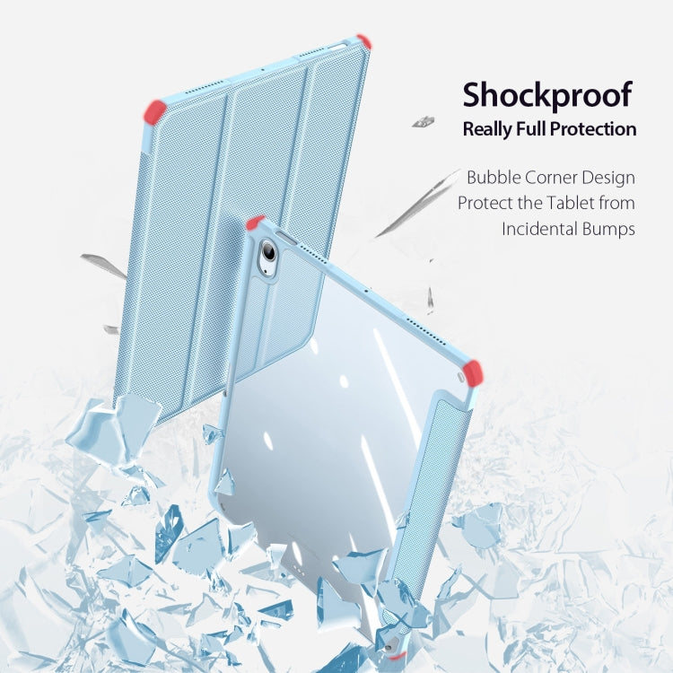 DUX DUCIS TOBY Series Shockproof PU Leather + PC + TPU Flip Smart Case For iPad Air 11 2025 / 2024 / Air 2022 / 2020 10.9(Blue)
