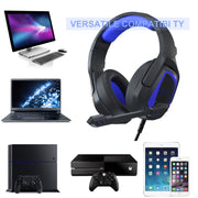 Anivia MH602 3.5mm Wired Gaming Headset with Microphone(Black Blue)