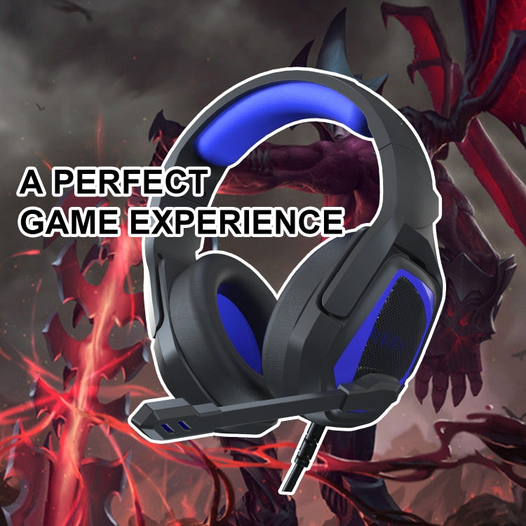 Anivia MH602 3.5mm Wired Gaming Headset with Microphone(Black Blue)