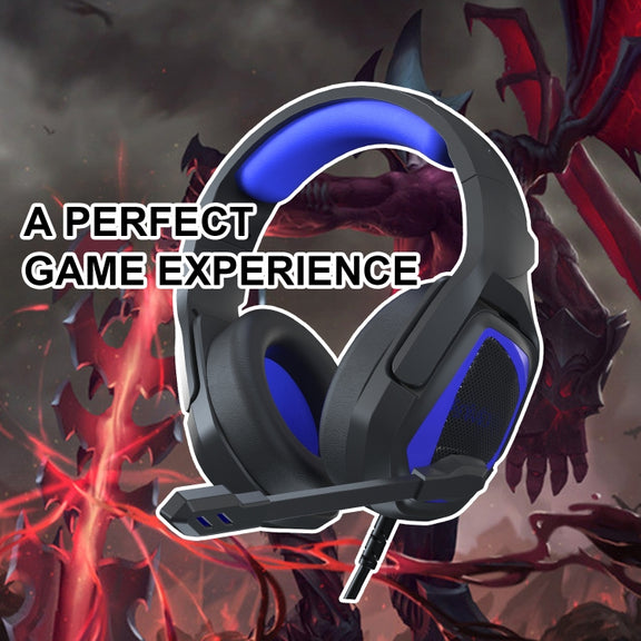 Anivia MH602 3.5mm Wired Gaming Headset with Microphone(Black Blue)