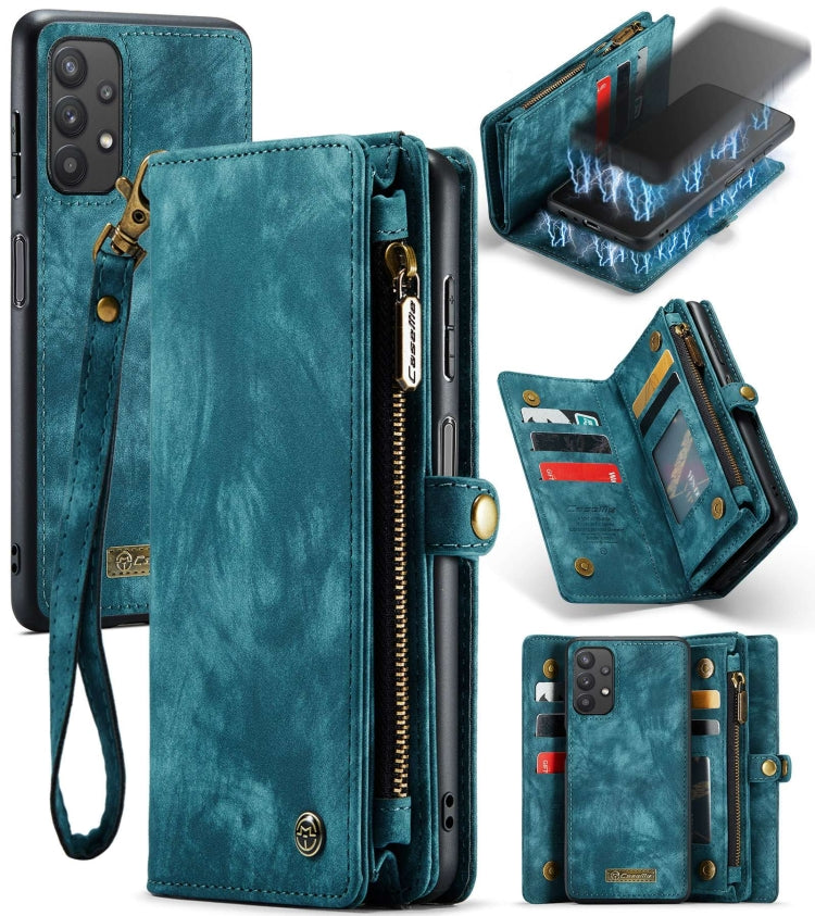 For Samsung Galaxy A32 5G CaseMe Detachable Multifunctional Horizontal Flip Leather Phone Case(Green)