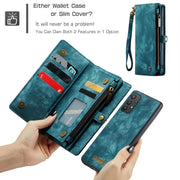 For Samsung Galaxy A32 5G CaseMe Detachable Multifunctional Horizontal Flip Leather Phone Case(Green)