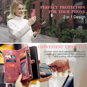 For Samsung Galaxy A32 5G CaseMe Detachable Multifunctional Horizontal Flip Leather Phone Case(Red)