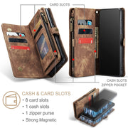 For Samsung Galaxy A32 5G CaseMe Detachable Multifunctional Horizontal Flip Leather Phone Case(Brown)