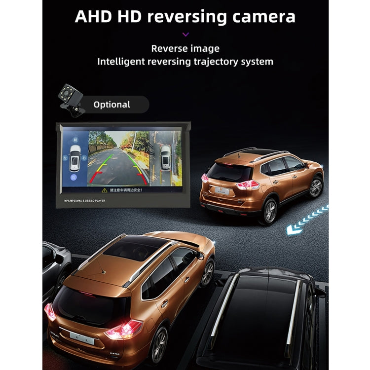 9601C HD 7 inch Manually Retractable Screen Car MP5 Player GPS Navigation Bluetooth Radio, Support Mirror Link & FM & TF Card & USB