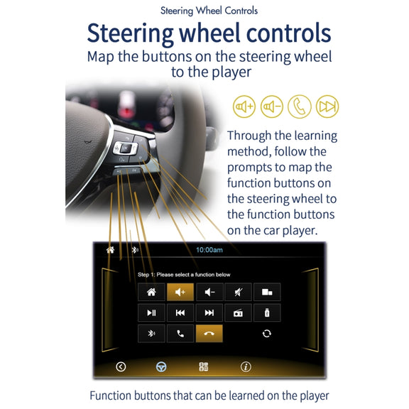 T100C 7 inch Manually Retractable Screen Car MP5 Player Radio, Support Mirror Link & FM & TF Card & USB & Bluetooth Hand-free Calling & Reversing Trajectory System & CayPlay Connection
