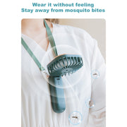WT-TX6 Portable Foldable USB Charging Mosquito Repellent Handheld Electric Fan, 3 Speed Control(White)