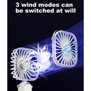 WT-TX6 Portable Foldable USB Charging Mosquito Repellent Handheld Electric Fan, 3 Speed Control(White)