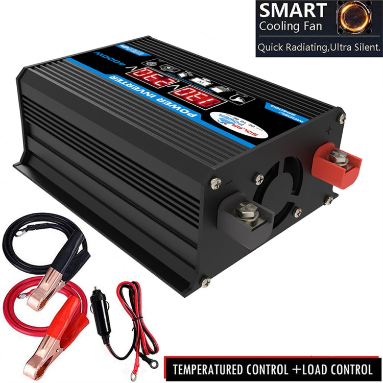 Tang II Generation 12V to 110V 4000W Modified Square Wave Car Power Inverter(Black)