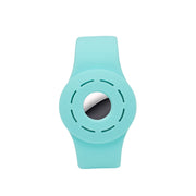 Anti-scratch Shockproof Silicone Bracelet Strap Protective Cover Case For AirTag(Mint Green)