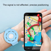 Anti-scratch Shockproof Silicone Bracelet Strap Protective Cover Case For AirTag(Yellow)