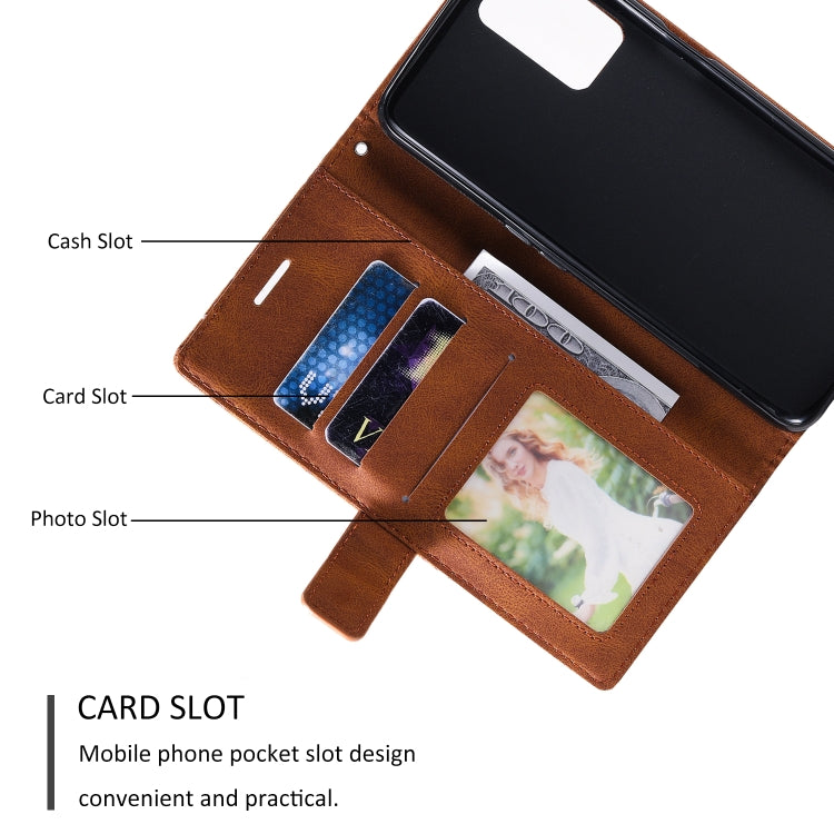 For OPPO Realme 8 4G Skin Feel Splicing Horizontal Flip Leather Case with Holder & Card Slots & Wallet & Photo Frame(Brown)