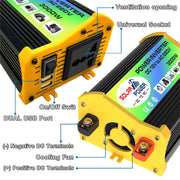 Legend I Generation DC12V to AC110V 3000W Modified Square Wave Car Power Inverter(Black)
