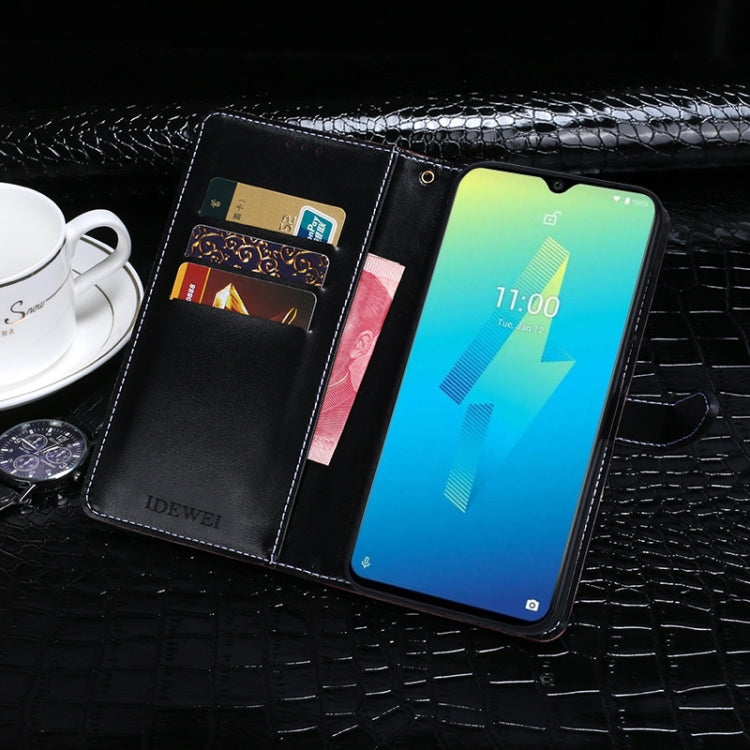 For Wiko Power U10 idewei Crocodile Texture Horizontal Flip Leather Case with Holder & Card Slots & Wallet(Black)