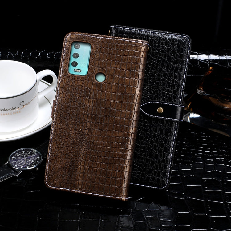 For Wiko Power U30 idewei Crocodile Texture Horizontal Flip Leather Case with Holder & Card Slots & Wallet(Black)