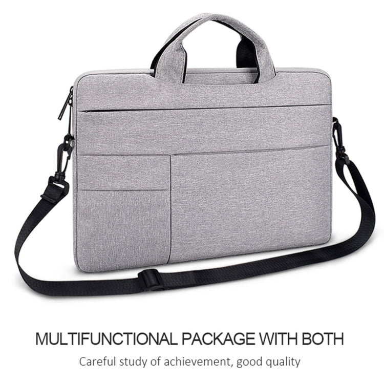 ND05SDJ Oxford Cloth + Nylon Laptop Portable Shoulder Bag, Size:14.1-15.4 inch(Deep Space Gray)