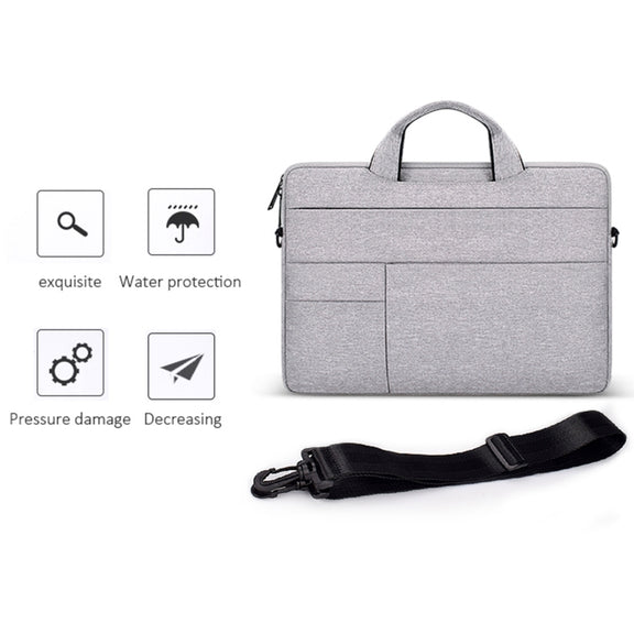 ND05SDJ Oxford Cloth + Nylon Laptop Portable Shoulder Bag, Size:15.6 inch(Deep Space Gray)