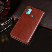 For Wiko Power U30 idewei Crazy Horse Texture Horizontal Flip Leather Case with Holder & Card Slots & Wallet(Red)
