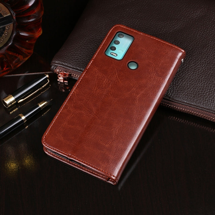 For Wiko Power U30 idewei Crazy Horse Texture Horizontal Flip Leather Case with Holder & Card Slots & Wallet(White)