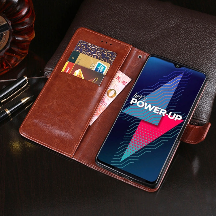 For Wiko Power U30 idewei Crazy Horse Texture Horizontal Flip Leather Case with Holder & Card Slots & Wallet(White)