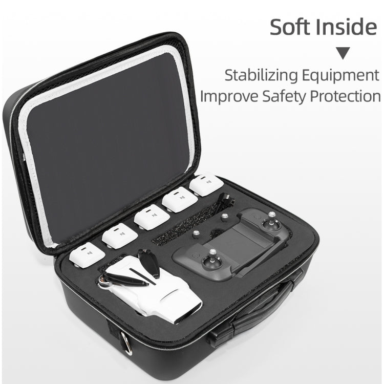 Portable Single Shoulder Storage Travel Carrying Cover Case Box with Baffle Separator for FIMI X8 mini(Black + Black Liner)