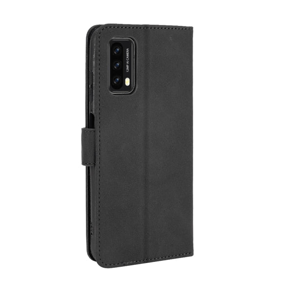 For Blackview A90 Solid Color Skin Feel Magnetic Buckle Horizontal Flip Calf Texture PU Leather Case with Holder & Card Slots & Wallet(Black)