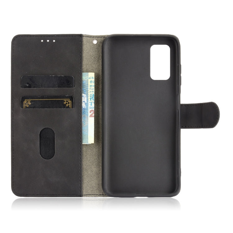 For Blackview A90 Solid Color Skin Feel Magnetic Buckle Horizontal Flip Calf Texture PU Leather Case with Holder & Card Slots & Wallet(Black)