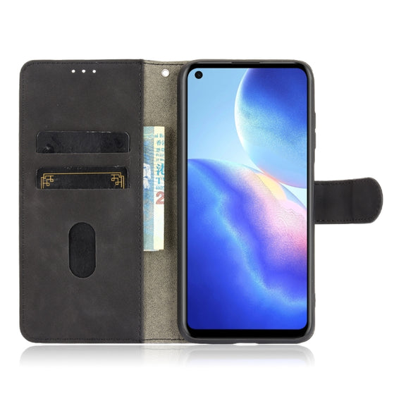 For Blackview A90 Solid Color Skin Feel Magnetic Buckle Horizontal Flip Calf Texture PU Leather Case with Holder & Card Slots & Wallet(Black)