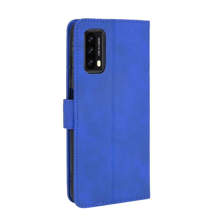 For Blackview A90 Solid Color Skin Feel Magnetic Buckle Horizontal Flip Calf Texture PU Leather Case with Holder & Card Slots & Wallet(Blue)