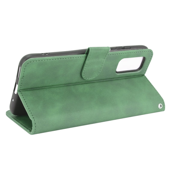 For Blackview A90 Solid Color Skin Feel Magnetic Buckle Horizontal Flip Calf Texture PU Leather Case with Holder & Card Slots & Wallet(Green)