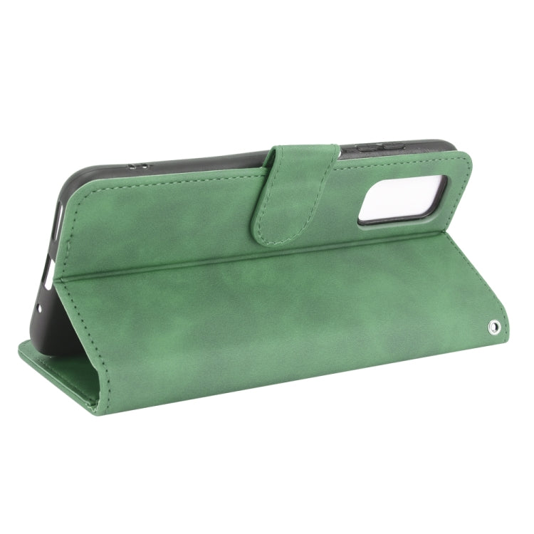 For Blackview A90 Solid Color Skin Feel Magnetic Buckle Horizontal Flip Calf Texture PU Leather Case with Holder & Card Slots & Wallet(Green)