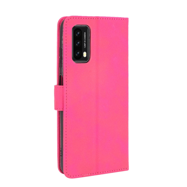 For Blackview A90 Solid Color Skin Feel Magnetic Buckle Horizontal Flip Calf Texture PU Leather Case with Holder & Card Slots & Wallet(Rose Red)