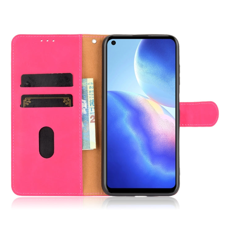 For Blackview A90 Solid Color Skin Feel Magnetic Buckle Horizontal Flip Calf Texture PU Leather Case with Holder & Card Slots & Wallet(Rose Red)