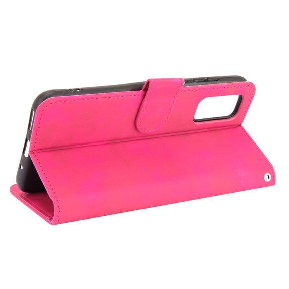 For Blackview A90 Solid Color Skin Feel Magnetic Buckle Horizontal Flip Calf Texture PU Leather Case with Holder & Card Slots & Wallet(Rose Red)