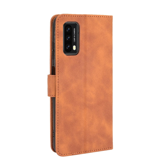 For Blackview A90 Solid Color Skin Feel Magnetic Buckle Horizontal Flip Calf Texture PU Leather Case with Holder & Card Slots & Wallet(Brown)