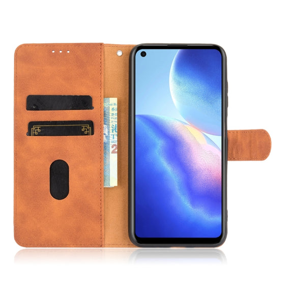 For Blackview A90 Solid Color Skin Feel Magnetic Buckle Horizontal Flip Calf Texture PU Leather Case with Holder & Card Slots & Wallet(Brown)