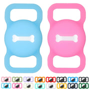 Shockproof Anti-scratch Silicone Case Protective Cover, Style: Bones, Model:For AirTag(Gray)