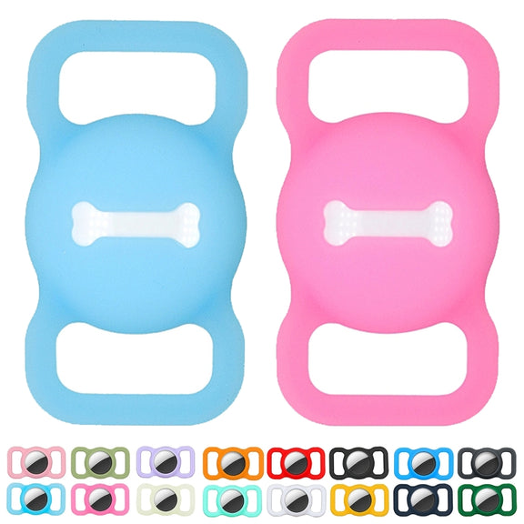 Shockproof Anti-scratch Silicone Case Protective Cover, Style: Bones, Model:For AirTag(Gray)