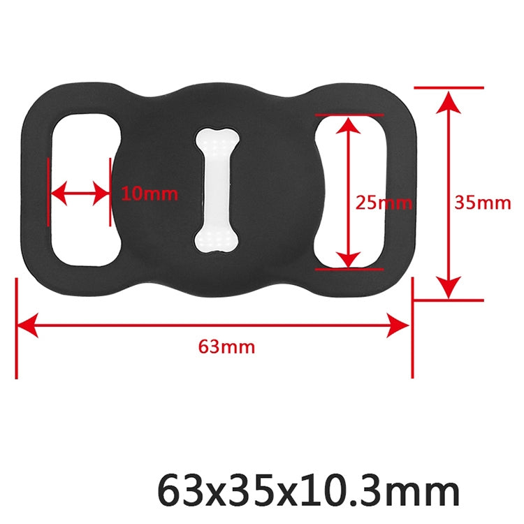 Shockproof Anti-scratch Silicone Case Protective Cover, Style: Bones, Model:For AirTag(Gray)