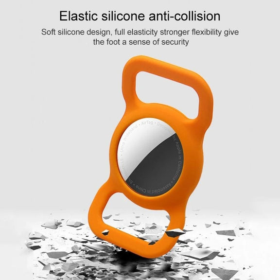 Shockproof Anti-scratch Silicone Case Protective Cover, Style: Bones, Model:For AirTag(Gray)