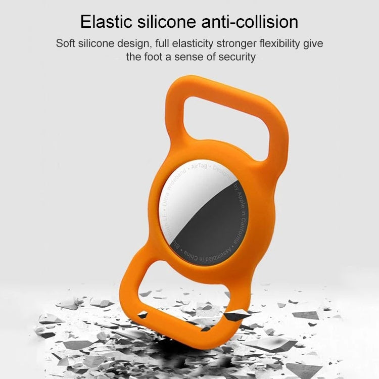 Shockproof Anti-scratch Silicone Case Protective Cover, Style: Bones, Model:For AirTag(Gray)