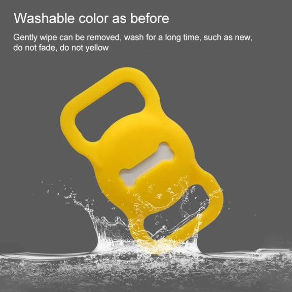 Shockproof Anti-scratch Silicone Case Protective Cover, Style: Bones, Model:For AirTag(Gray)