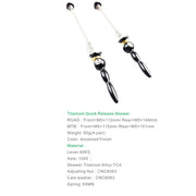BIKERSAY Bicycle Skewers Quick Release Titanium Axle QR Wheel Hub Skewer For Road Bicycle, Model:QR001