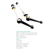 BIKERSAY Bicycle Skewers Quick Release Titanium Axle QR Wheel Hub Skewer For MTB Bicycle, Model:QR003